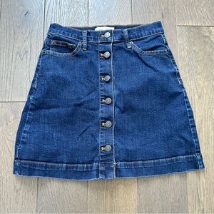 GAP Dark Blue A-Line Denim Skirt